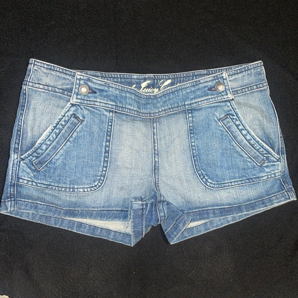 New Juicy Couture Sailor Nautical Style Denim Jeans Shorts 29 M